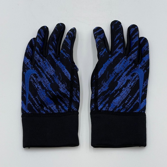 NIKE Therma-Fit Black and Blue Gloves